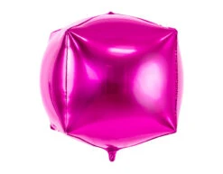 Helium Ballon Kubus Fuchsia Leeg 35cm