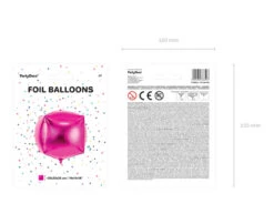 Helium Ballon Kubus Fuchsia Leeg 35cm -Feestspullen Winkel helium ballon kubus fuchsia leeg 35cm 3