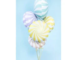 Helium Ballon Lichtgeel Swirl 45cm Leeg -Feestspullen Winkel helium ballon lichtgeel swirl 45cm leeg 2