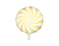 Helium Ballon Lichtgeel Swirl 45cm Leeg