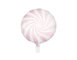 Helium Ballon Lichtroze Swirl 45cm Leeg