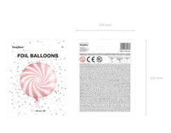 Helium Ballon Lichtroze Swirl 45cm Leeg -Feestspullen Winkel helium ballon lichtroze swirl 45cm leeg 5