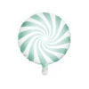 Helium Ballon Mintgroen Swirl 45cm Leeg