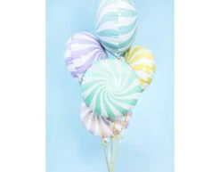 Helium Ballon Mintgroen Swirl 45cm Leeg -Feestspullen Winkel helium ballon mintgroen swirl 45cm leeg 2