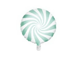 Helium Ballon Mintgroen Swirl 45cm Leeg