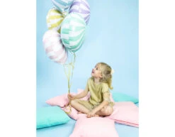 Helium Ballon Mintgroen Swirl 45cm Leeg -Feestspullen Winkel helium ballon mintgroen swirl 45cm leeg 3