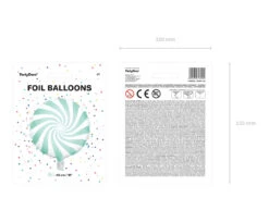 Helium Ballon Mintgroen Swirl 45cm Leeg -Feestspullen Winkel helium ballon mintgroen swirl 45cm leeg 4
