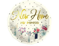 Helium Ballon New Home Bloemen Leeg 45cm