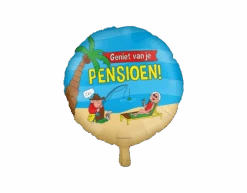 Helium Ballon Pensioen Cartoon Leeg 30cm
