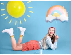 Helium Ballon Regenboog Leeg 55cm -Feestspullen Winkel helium ballon regenboog leeg 55cm 4