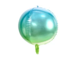 Helium Ballon Rond Blauw Groen Leeg 35cm