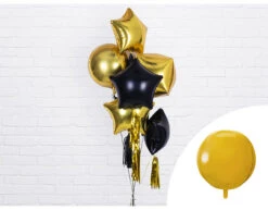 Helium Ballon Rond Goud Leeg 40cm -Feestspullen Winkel helium ballon rond goud leeg 40cm 4