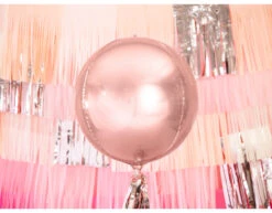 Helium Ballon Rond Rose Goud Leeg 40cm -Feestspullen Winkel helium ballon rond rose goud leeg 40cm 3