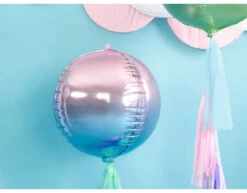 Helium Ballon Rond Violet Blauw Leeg 35cm -Feestspullen Winkel helium ballon rond violet blauw leeg 35cm 3