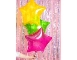 Helium Ballon Ster Geel Doorzichtig 48cm Leeg -Feestspullen Winkel helium ballon ster geel doorzichtig 48cm leeg 2