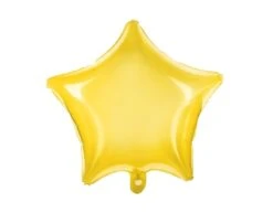 Helium Ballon Ster Geel Doorzichtig 48cm Leeg