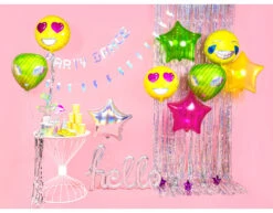 Helium Ballon Ster Geel Doorzichtig 48cm Leeg -Feestspullen Winkel helium ballon ster geel doorzichtig 48cm leeg 3