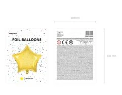 Helium Ballon Ster Geel Doorzichtig 48cm Leeg -Feestspullen Winkel helium ballon ster geel doorzichtig 48cm leeg 4