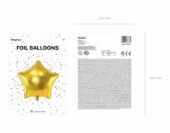 Helium Ballon Ster Goud Leeg 70cm -Feestspullen Winkel helium ballon ster goud leeg 70cm 6