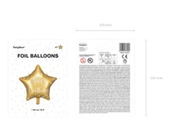 Helium Ballon Ster Happy Birthday Goud Leeg 40cm -Feestspullen Winkel helium ballon ster happy birthday goud leeg 40cm 2