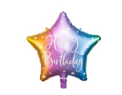 Helium Ballon Ster Happy Birthday Leeg 40cm