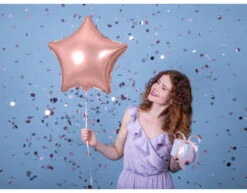 Helium Ballon Ster Rose Goud Glansend Leeg 48cm -Feestspullen Winkel helium ballon ster rose goud glansend leeg 48cm 2