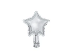 Helium Ballon Ster Zilver Leeg 12cm 25st