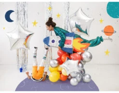 Helium Ballon Ster Zilver Leeg 70cm -Feestspullen Winkel helium ballon ster zilver leeg 70cm 3