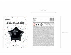 Helium Ballon Ster Zwart Leeg 48cm -Feestspullen Winkel helium ballon ster zwart leeg 48cm 4