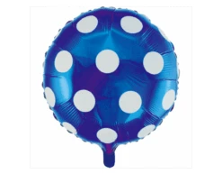 Helium Ballon Stippen Blauw 45cm Leeg