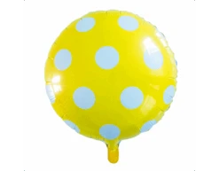 Helium Ballon Stippen Geel 45cm Leeg