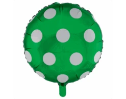 Helium Ballon Stippen Groen 45cm Leeg