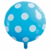Helium Ballon Stippen Lichtblauw 45cm Leeg