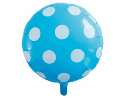 Helium Ballon Stippen Lichtblauw 45cm Leeg
