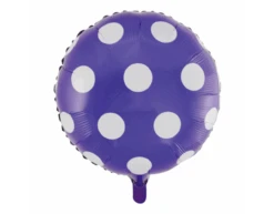 Helium Ballon Stippen Paars 45cm Leeg