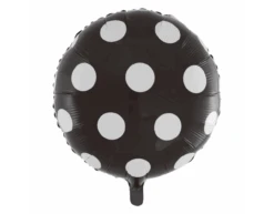 Helium Ballon Stippen Zwart 45cm Leeg