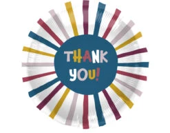 Helium Ballon Thank You Strepen Leeg 45cm