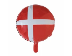 Helium Ballon Vlag Denemarken 45cm Leeg