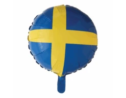 Helium Ballon Vlag Zweden 45cm Leeg