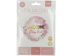 Helium Ballon Welcome Meisje Roze Leeg 45cm -Feestspullen Winkel helium ballon welcome meisje roze leeg 45cm 2