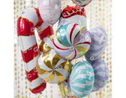 Helium Ballon Zuurstok Rood Leeg 82cm -Feestspullen Winkel helium ballon zuurstok rood leeg 82cm 3