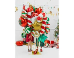 Helium Ballon Zuurstok Rood Leeg 82cm -Feestspullen Winkel helium ballon zuurstok rood leeg 82cm 4