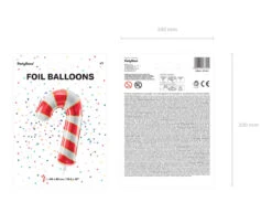 Helium Ballon Zuurstok Rood Leeg 82cm -Feestspullen Winkel helium ballon zuurstok rood leeg 82cm 7