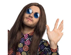 Hippie Bril Blauw -Feestspullen Winkel hippie bril blauw 2