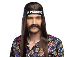 Hippie Hoofdband Peace -Feestspullen Winkel hippie hoofdband peace 2