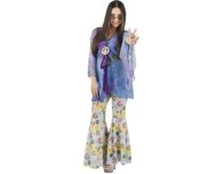 Hippie Kostuum Dames Flowers -Feestspullen Winkel hippie kostuum dames flowers 3