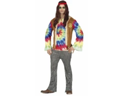 Hippie Kostuum Heren Gekleurd