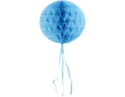 Honeycomb Bal Lichtblauw Franje 30cm