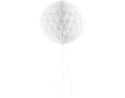 Honeycomb Bal Wit Franje 30cm