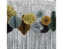 Honeycomb Bol Zilver 20cm -Feestspullen Winkel honeycomb bol zilver 20cm 2